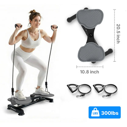 Merach Waist Twist Machine for Abdominal Toning - Double Non-Slip, Noise-Free Exercise Equipment with Feet Apart Design
