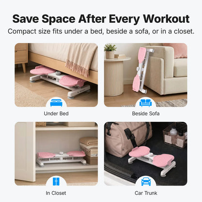 Merach Waist Twist Machine for Abdominal Toning - Double Non-Slip, Noise-Free Exercise Equipment with Feet Apart Design