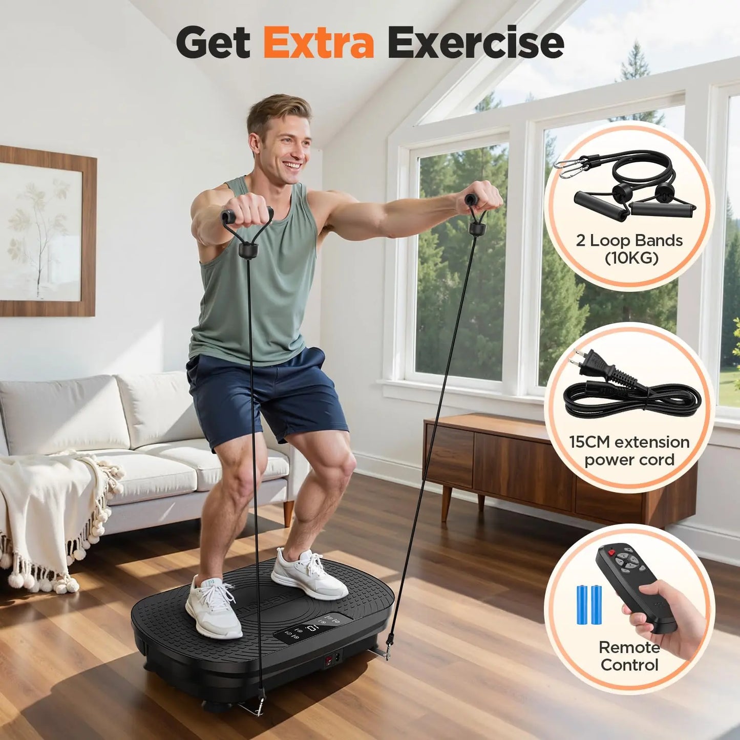 FED Fitness Feierdun Series VP2 Whole Body Vibration Platform for Home Fitness and Muscle Toning