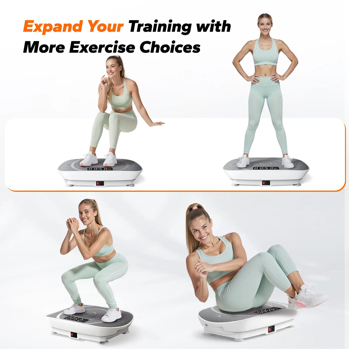 Merach Slim Vibration Plate Exercise Machine for Lymphatic Drainage and Whole Body Workout - Compact Design for Home Gym Fitness