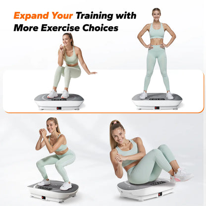 Merach Slim Vibration Plate Exercise Machine for Lymphatic Drainage and Whole Body Workout - Compact Design for Home Gym Fitness