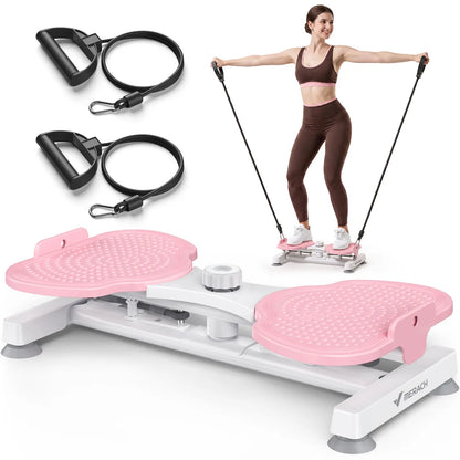 Merach Waist Twist Machine for Abdominal Toning - Double Non-Slip, Noise-Free Exercise Equipment with Feet Apart Design