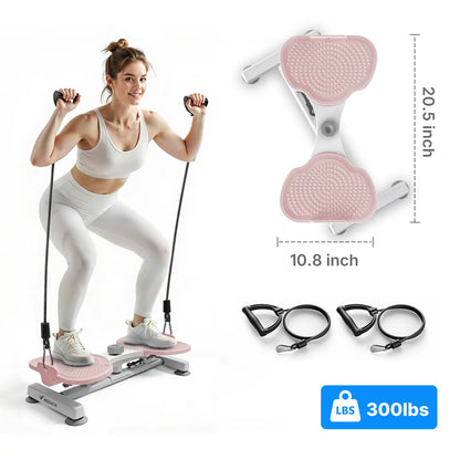 Merach Waist Twist Machine for Abdominal Toning - Double Non-Slip, Noise-Free Exercise Equipment with Feet Apart Design