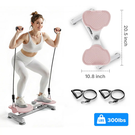 Merach Waist Twist Machine for Abdominal Toning - Double Non-Slip, Noise-Free Exercise Equipment with Feet Apart Design
