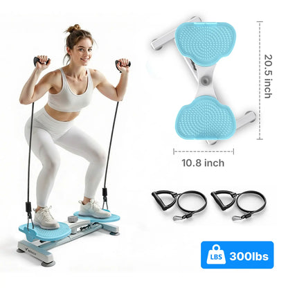 Merach Waist Twist Machine for Abdominal Toning - Double Non-Slip, Noise-Free Exercise Equipment with Feet Apart Design