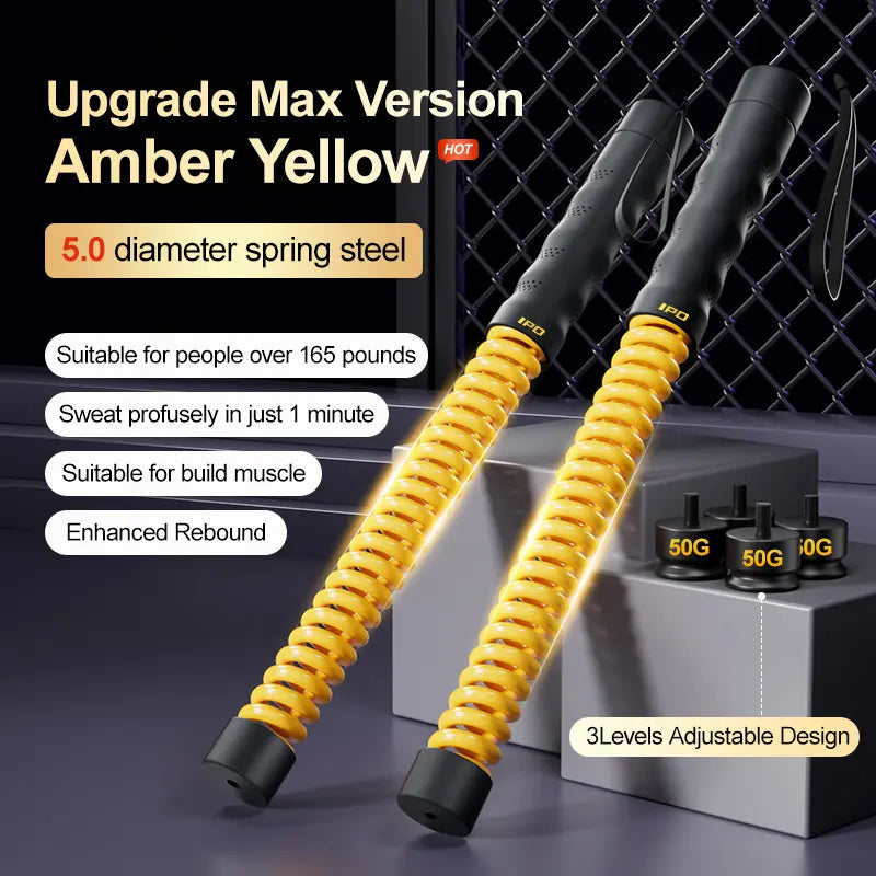 3-Level Adjustable Cordless Battle Ropes - Weighted Ropeless Battle Rope for Home Gym Strength Training and Cardio Fitness