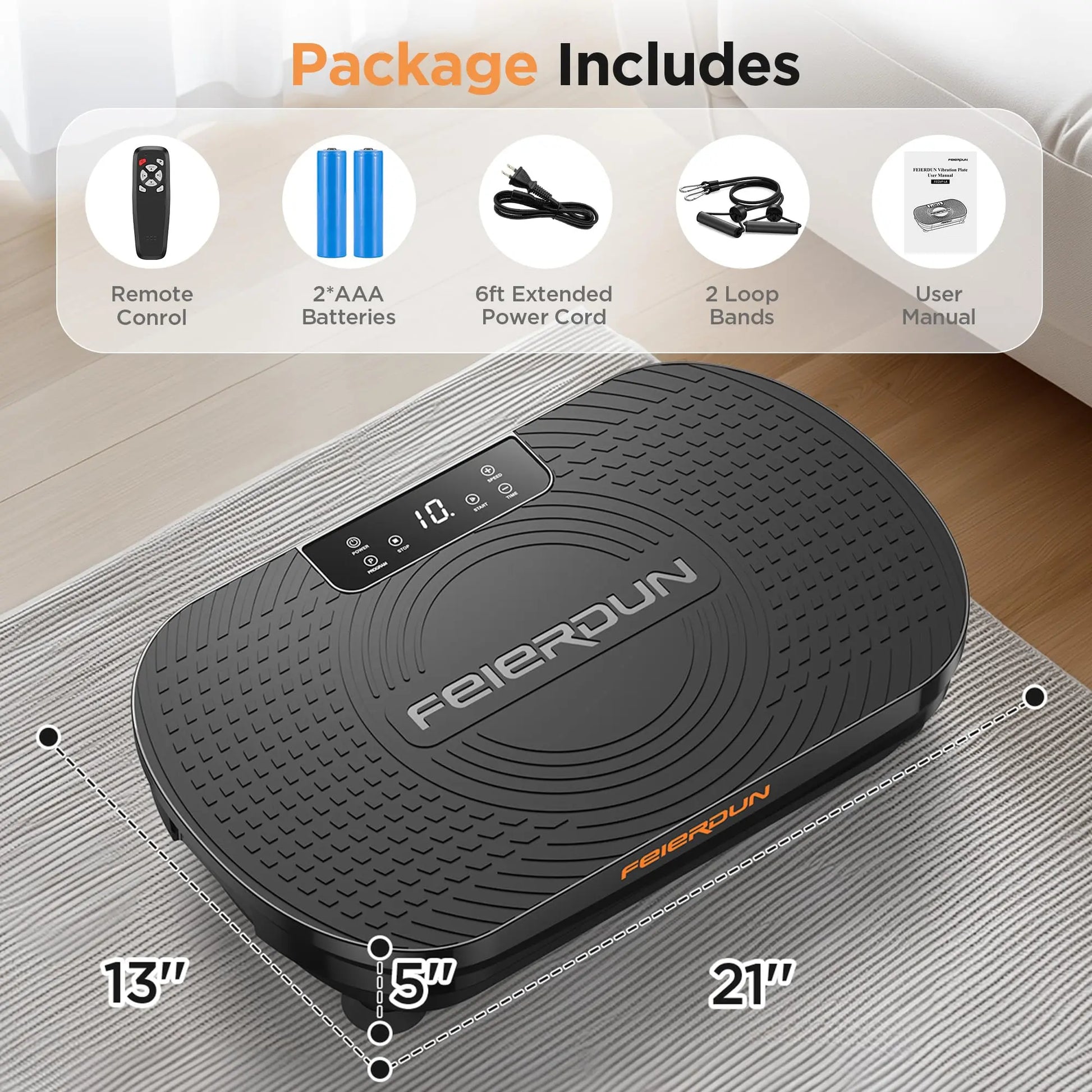 FED Fitness Feierdun Series VP2 Whole Body Vibration Platform for Home Fitness and Muscle Toning
