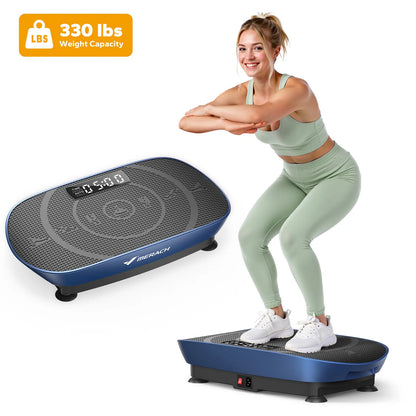 Merach Slim Vibration Plate Exercise Machine for Lymphatic Drainage and Whole Body Workout - Compact Design for Home Gym Fitness
