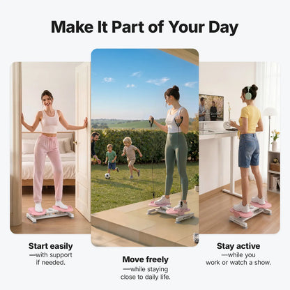 Merach Waist Twist Machine for Abdominal Toning - Double Non-Slip, Noise-Free Exercise Equipment with Feet Apart Design