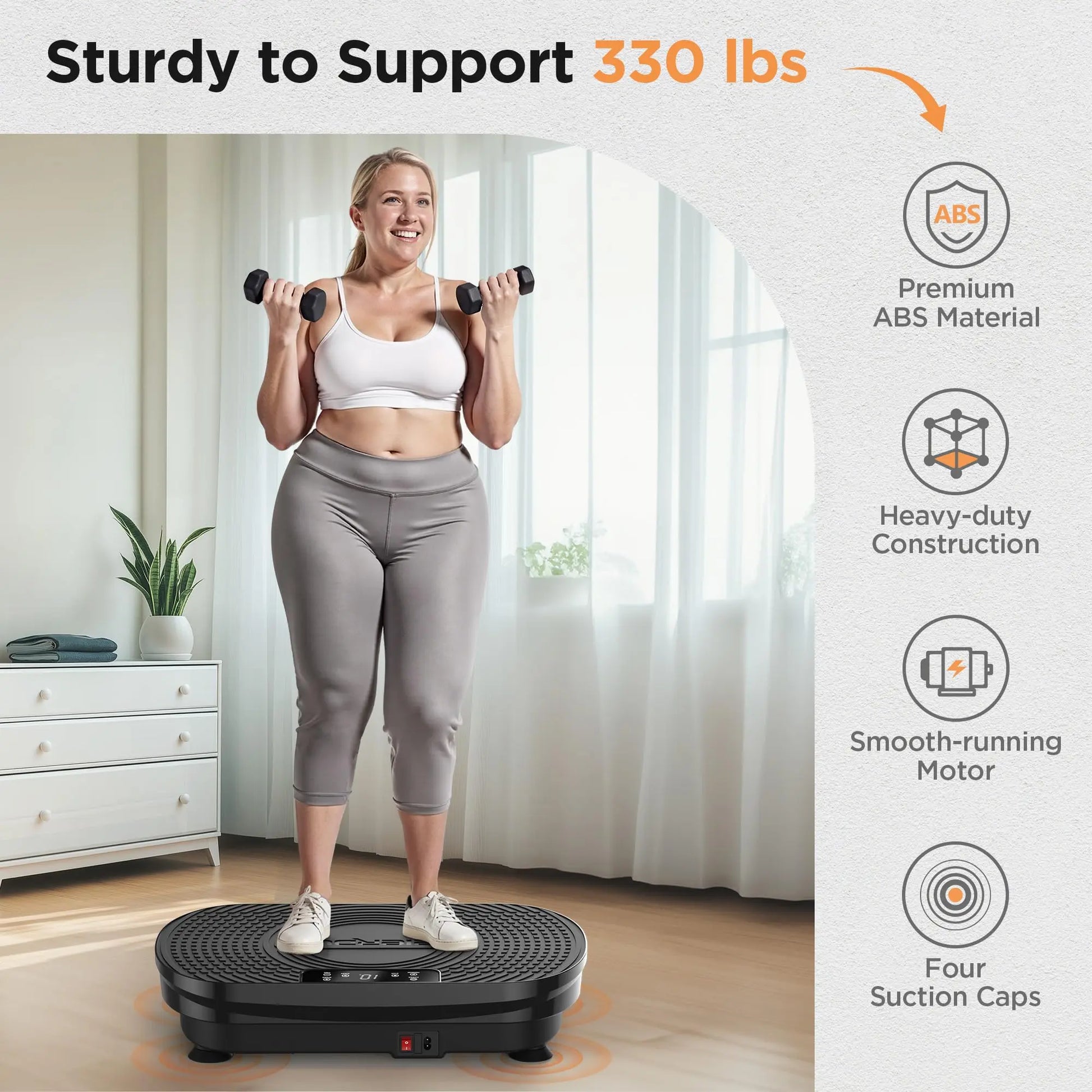 FED Fitness Feierdun Series VP2 Whole Body Vibration Platform for Home Fitness and Muscle Toning