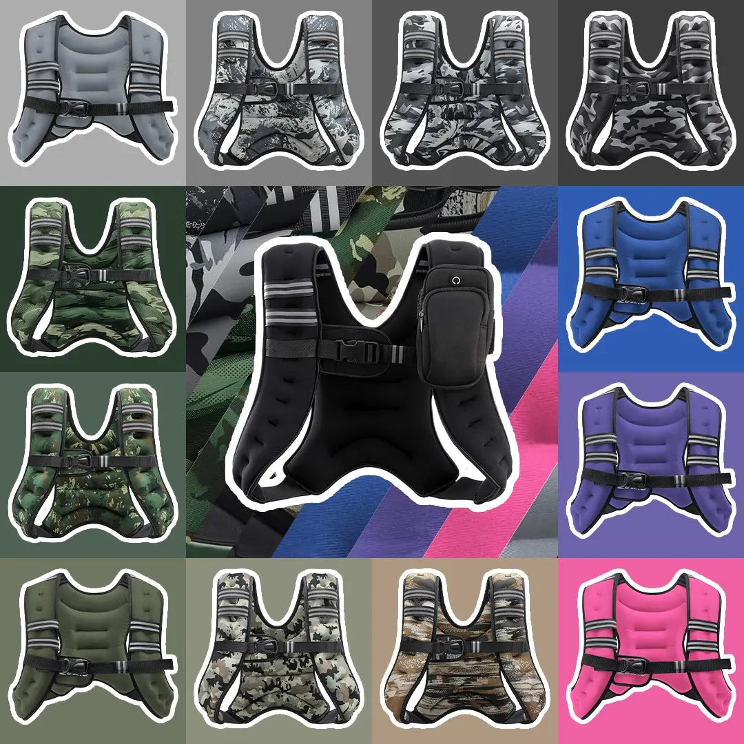 【Summerfinds】Zelus Weighted Vests,6/8/12/16/20/25/30Lb Rucking Vest with Detachable Phone Pouch&Reflective Stripes&Adjustable Straps|Exercise Equipment & Workout Enhancer for Motivational Walking,Strength Training,Running #Tiktokshopdealsforyoudays
