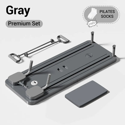 UMAY Multifunctional Foldable Pilates Board with Yoga Socks - 5-in-1 Home Pilates Equipment Set