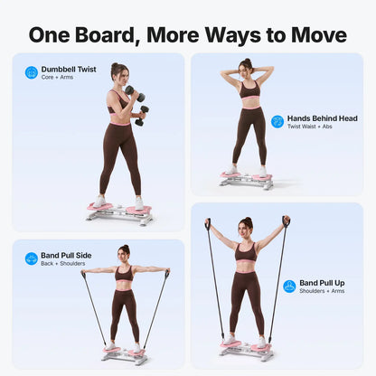 Merach Waist Twist Machine for Abdominal Toning - Double Non-Slip, Noise-Free Exercise Equipment with Feet Apart Design