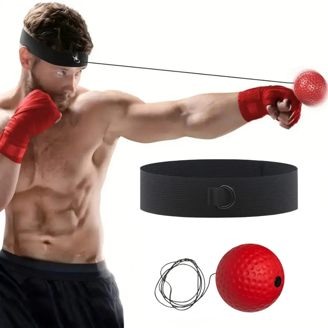 Boxing Reflex Ball, Improves Reaction Speed & Hand-Eye Coordination, Boxing Training Equipment for Home, Men'S Gift, Boxing Speed Trainer for Boyfriend, Boxing Training Gear #GLOBAL PICKS