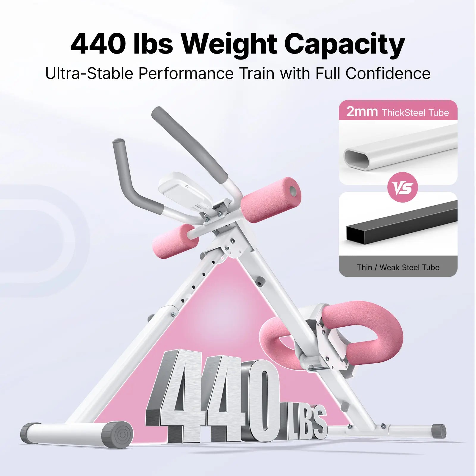 Merach Adjustable Ab Trainer Machine with LCD Monitor and 10 Resistance Levels - Foldable Core and Ab Exercise Equipment for Home Gym Fitness for Women