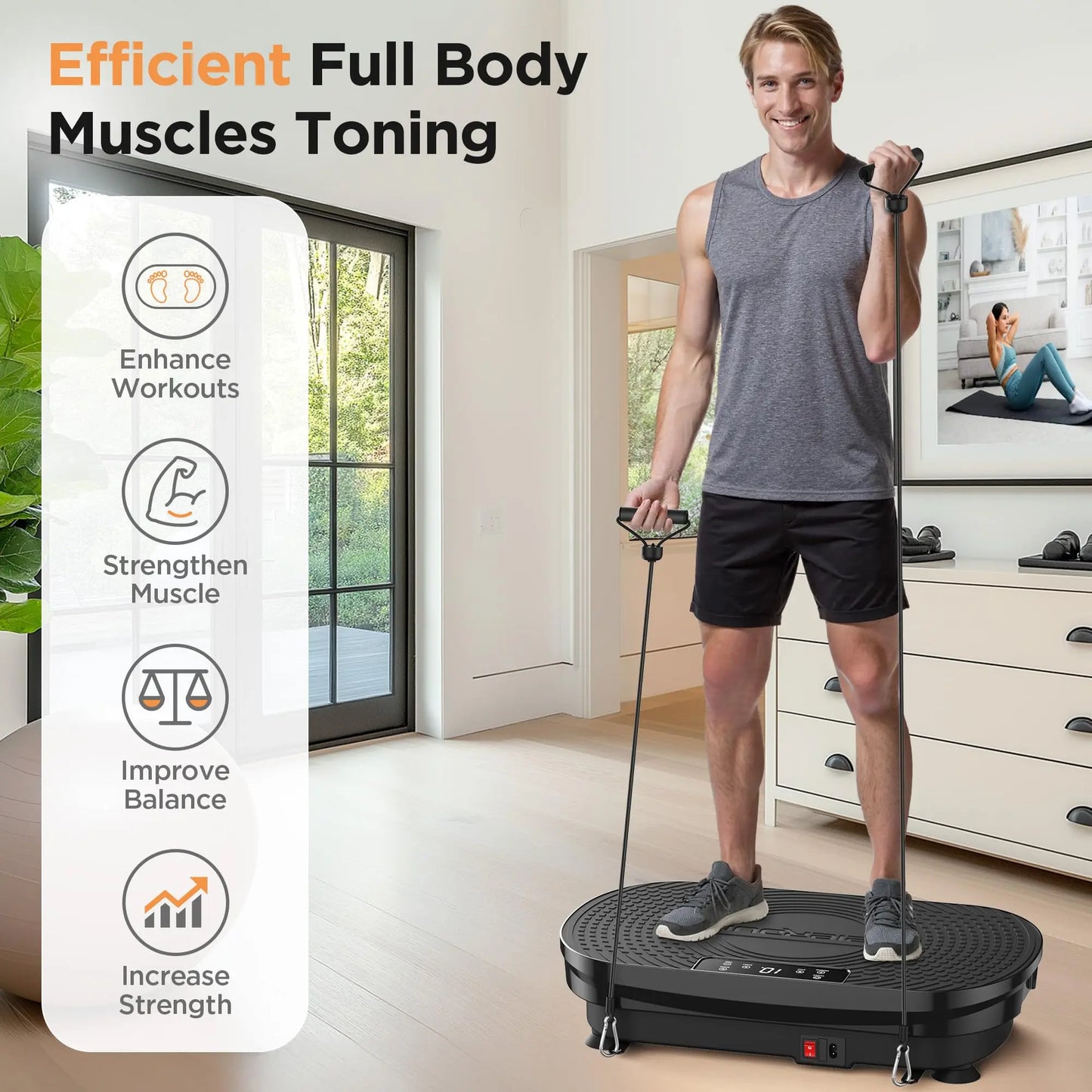 FED Fitness Feierdun Series VP2 Whole Body Vibration Platform for Home Fitness and Muscle Toning
